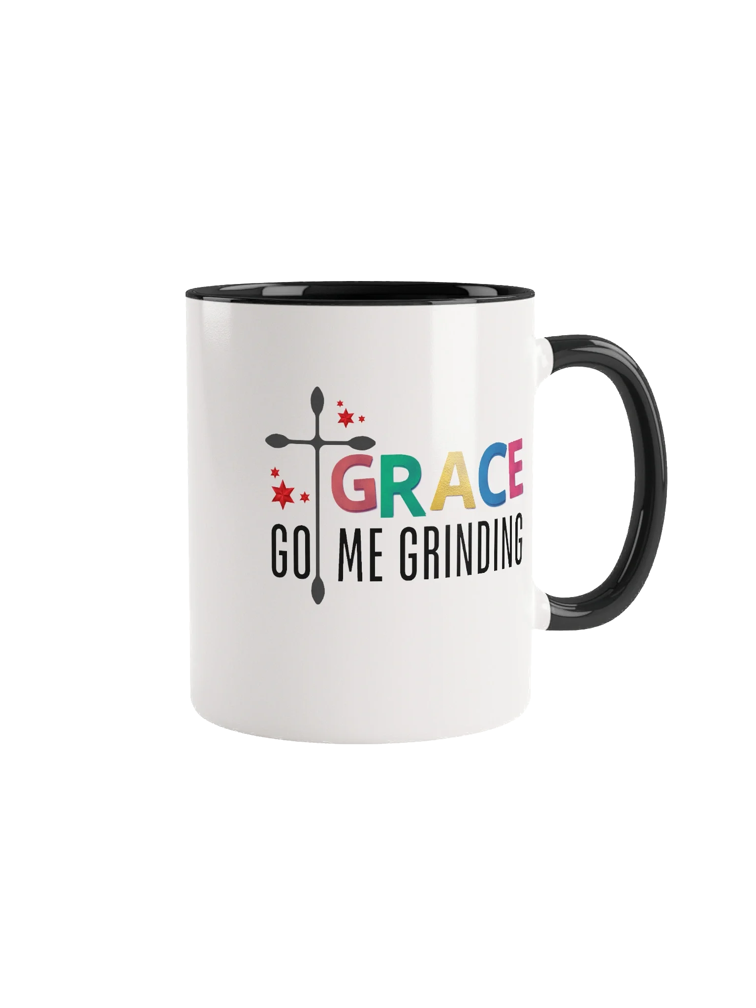 Grace Got Me Grinding Christian Double-Tone Mug | Faith Hustle Coffee Cup | Inspirational Gift for Women of Faith product image (4)