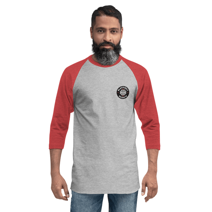 BBS Raglan Baseball ¾ Sleeve Tee White/Red product image (2)