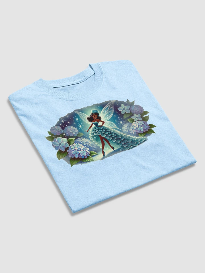 Enchanted Blue Hydrangea Fairy Basic T-Shirt by Gildan product image (1)