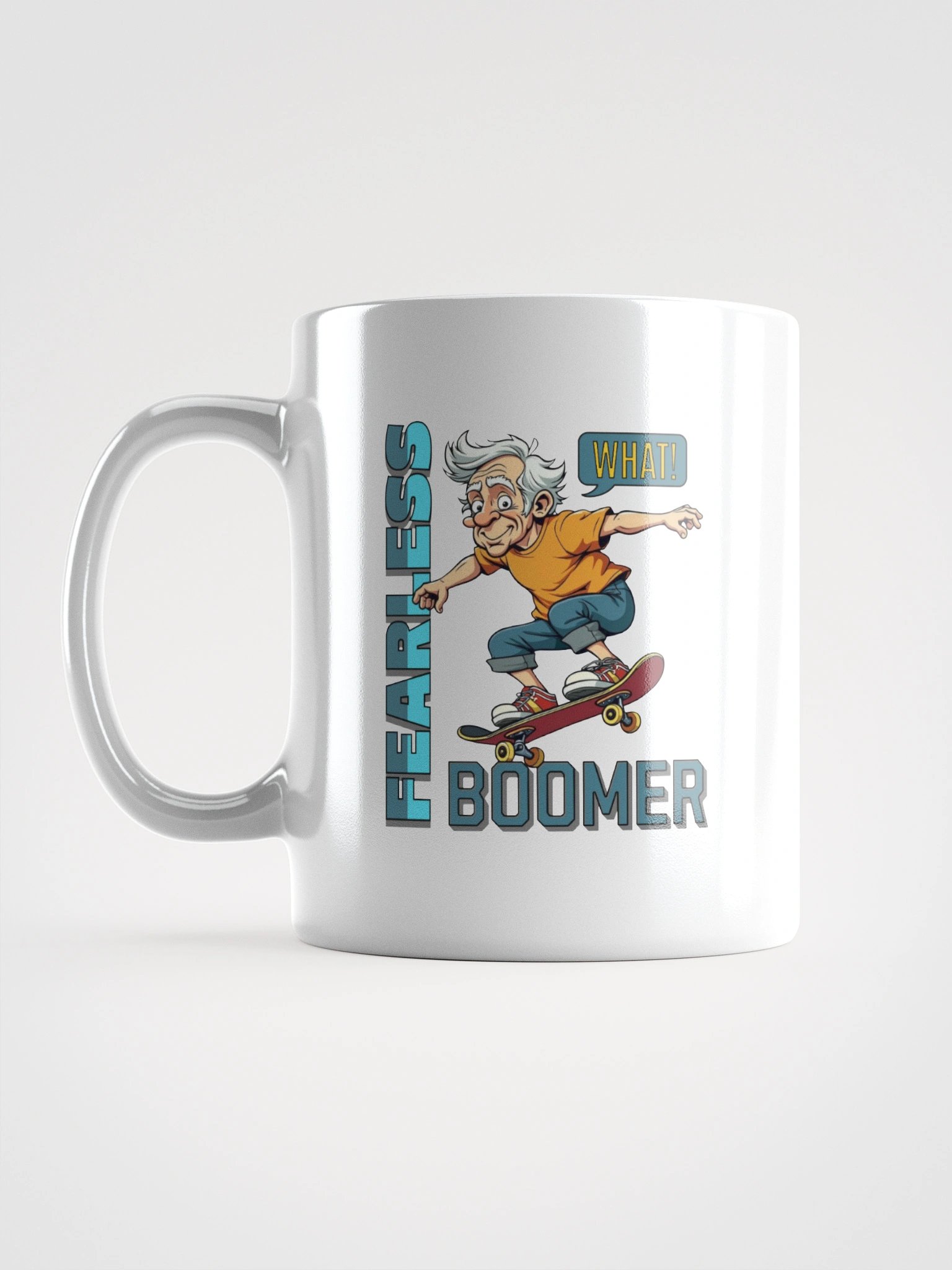 Fearless Boomer Skateboarding Glossy Mug product image (12)