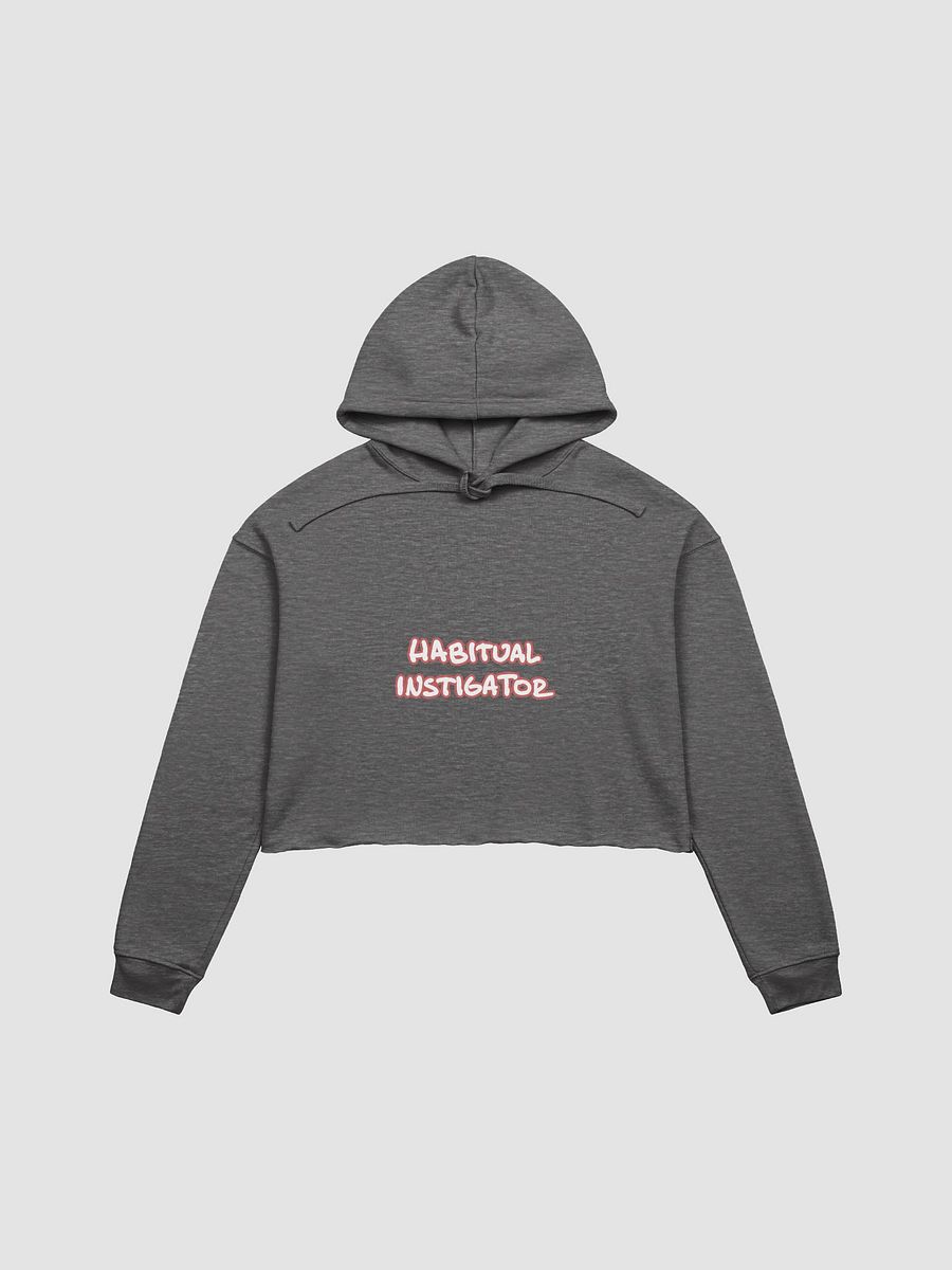 HABITUAL INSTIGATOR (lined design, #CB5F5F) fleece cropped hoodie product image (6)