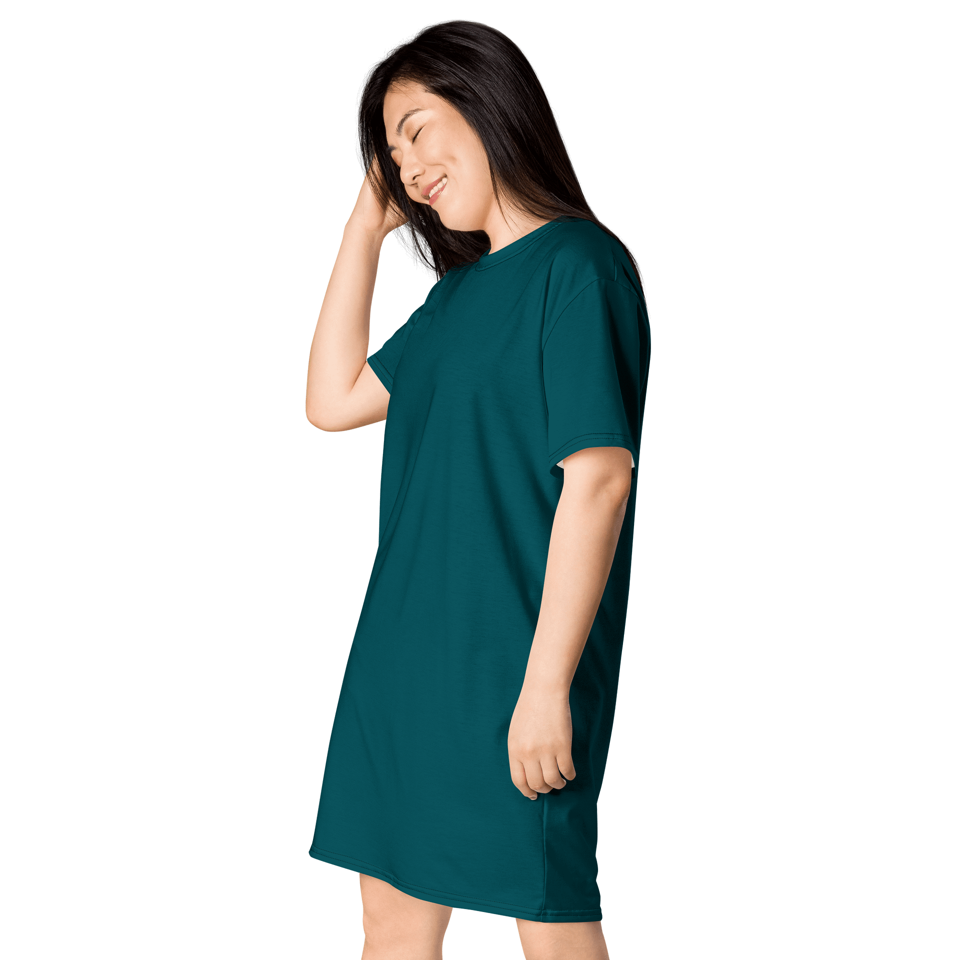 Oversized T-Shirt Dress - Bold Sherpa Blue, Sizes 2XS-6XL product image (3)