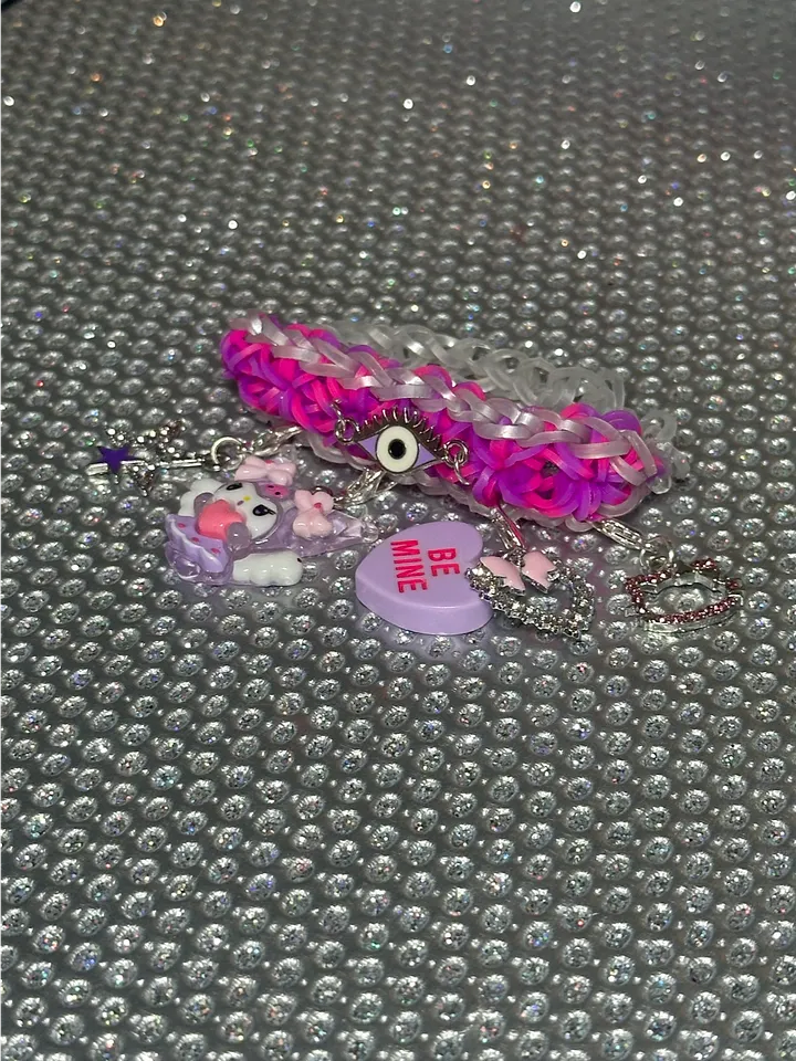‘Be Mine’ Angel Evil Eye Elastic Band Bracelet product image (1)