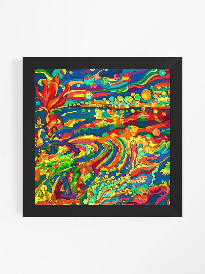 Ethereal Waves Framed Poster - Night Beach product image (1)