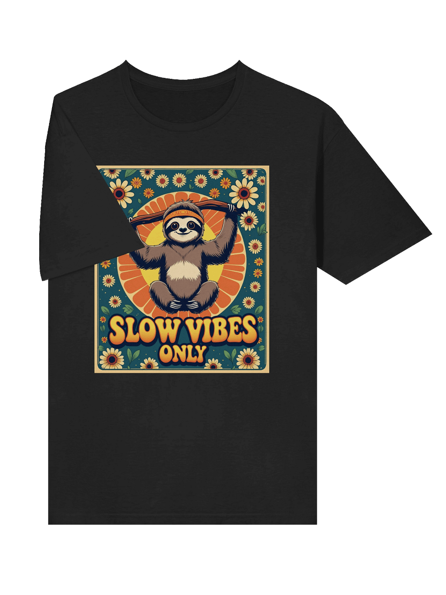 Slow Vibes Only – Retro Sloth Groove product image (4)