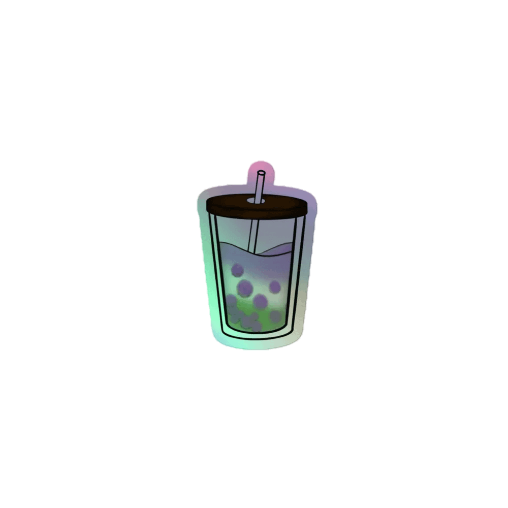 Genderqueer Pride Boba Tea - Holographic Sticker Sheet product image (4)