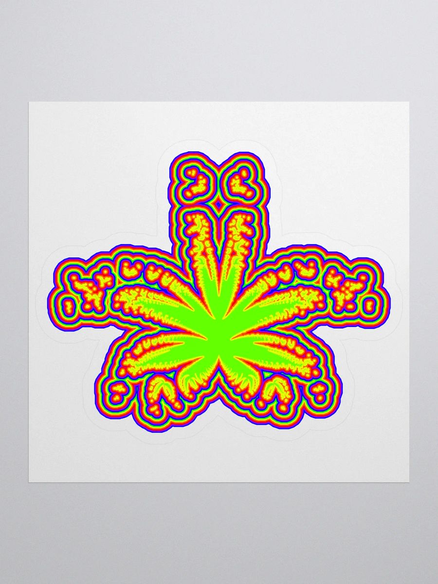 Cannabis Rainbow Stoner Sticker, 420 Queer Pride Pot Leaf Art product image (13)