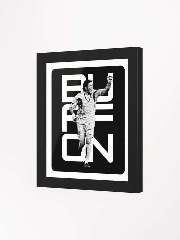 Gianluigi Buffon BW Italy Name Art Framed Print product image (2)