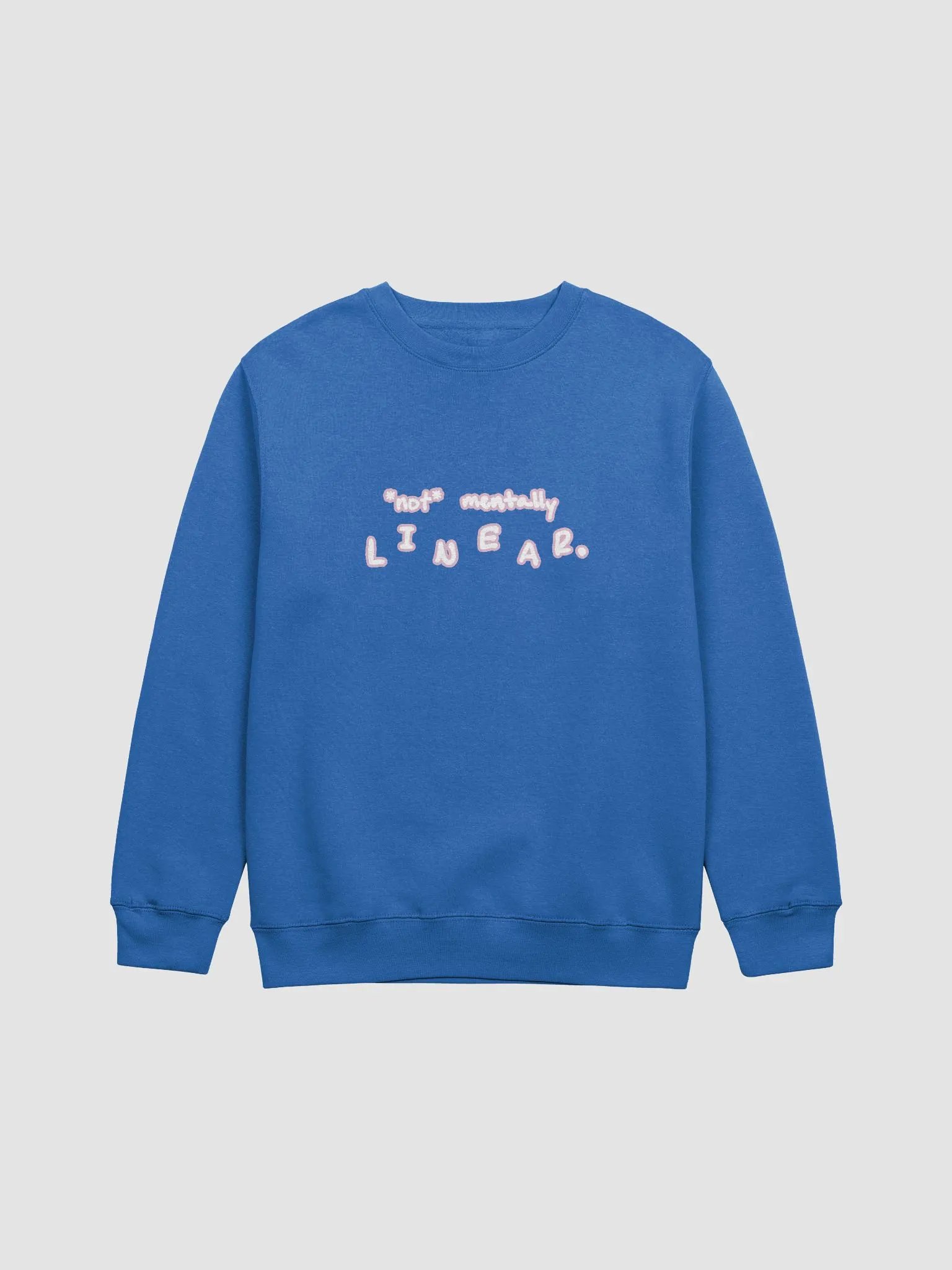 *not* mentally linear (lined design, #E1B9CE) printed crewneck product image (17)
