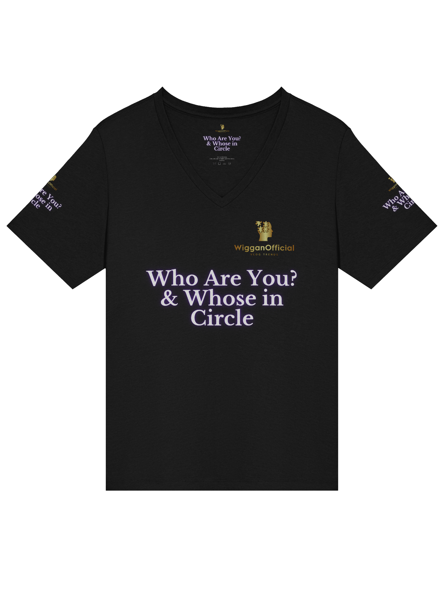 WigganOfficial “Who Are You? & Whose In Your Circle” V-Neck T-Shirt product image (21)