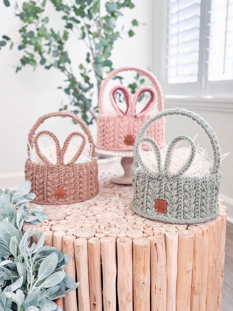 Wheat Stitch Easter Bunny Basket Pattern product image (8)