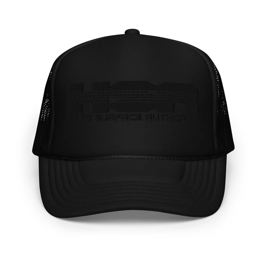 Hard Surface Authority Trucker Cap (Black logotype) product image (1)
