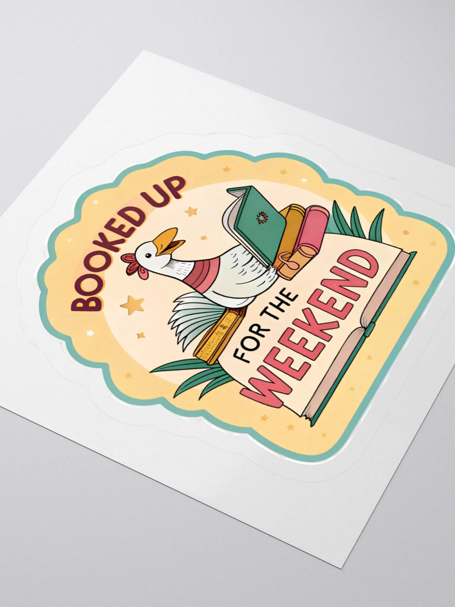 Booked Up For The Weekend Goose Sticker product image (3)
