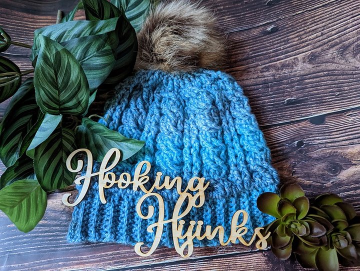 Cable Hat - Blue Ombre product image (1)