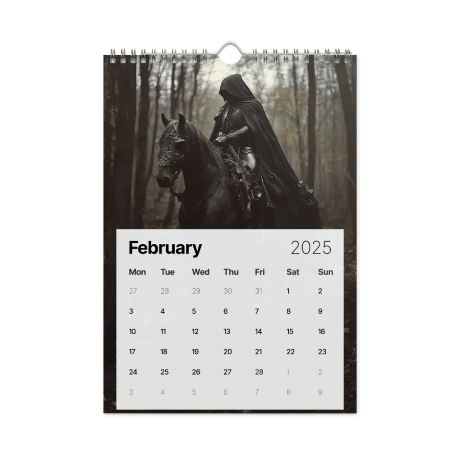 Dark Rider Wall Calendar (2025) by Allcolor product image (7)