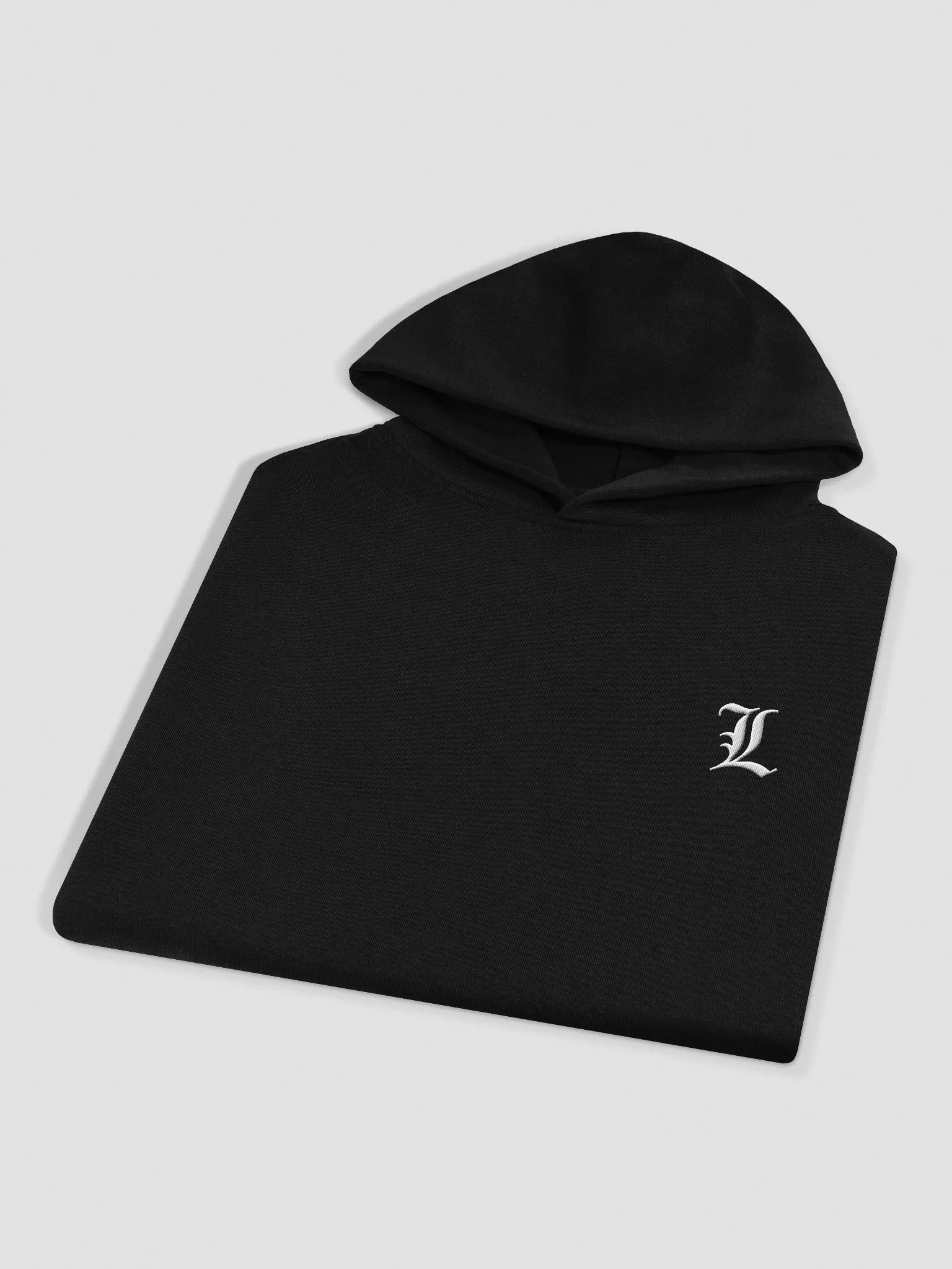 Premium Death Note Oversized hoodie with Embroidered L Logo product image (1)