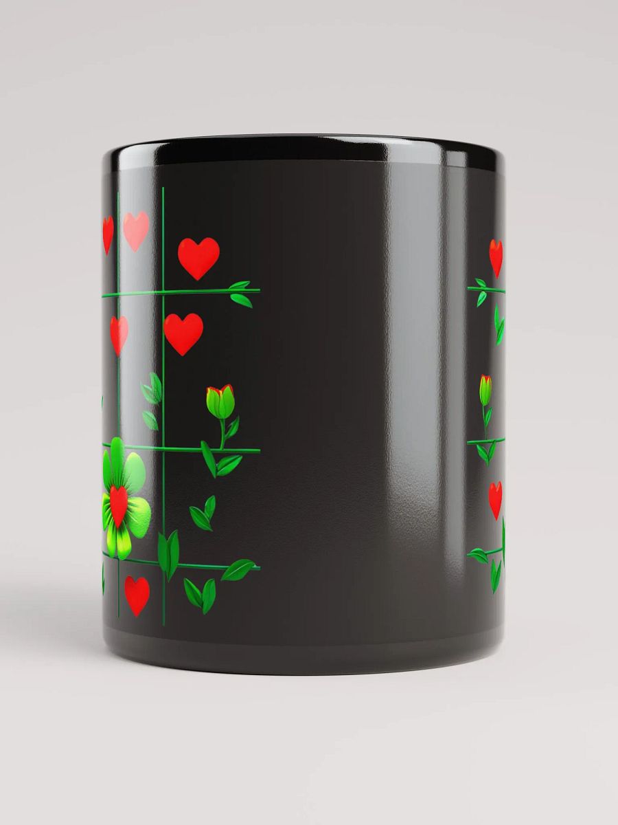 Heartfelt Vines Black Glossy Mug product image (4)