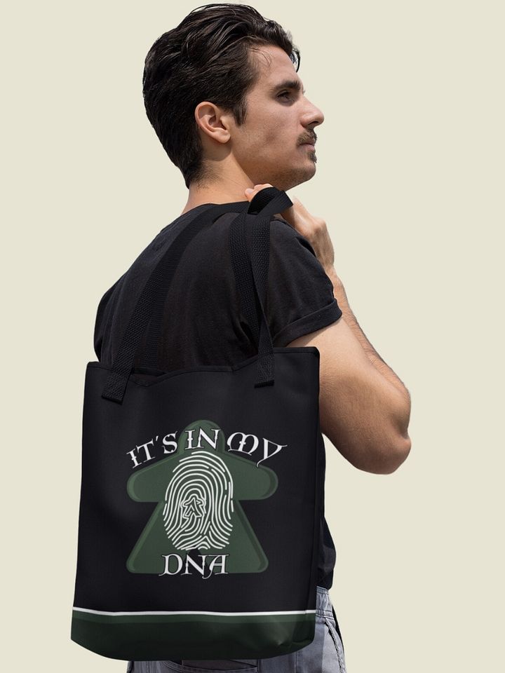 Meeple DNA Fingerprint Shoulder Tote Bag for Board Gamers product image (1)