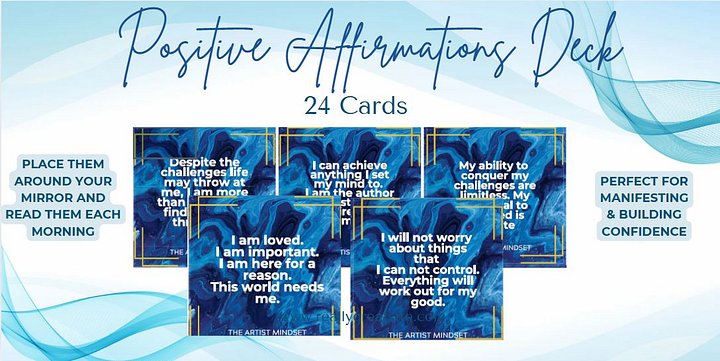 Positive Affirmations Card Deck - 24 Cards product image (1)