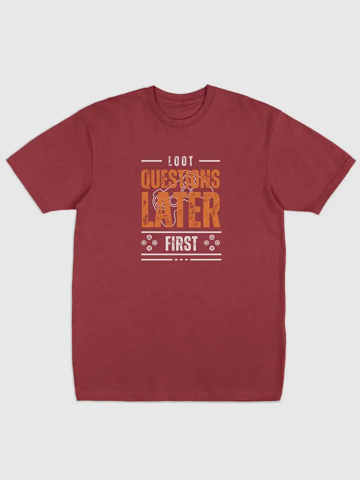 Bold Distressed Loot First Questions Later Hoodie Tee product image (3)