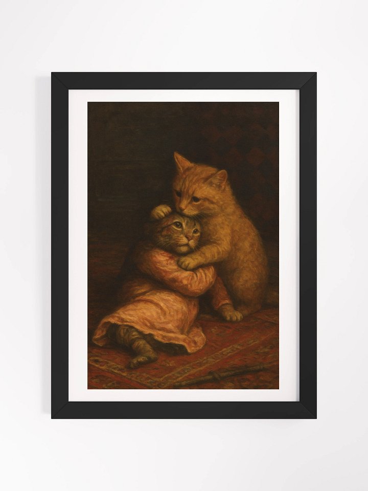 Framed Print - Feline Embrace 'Kitten's Lament' product image (1)
