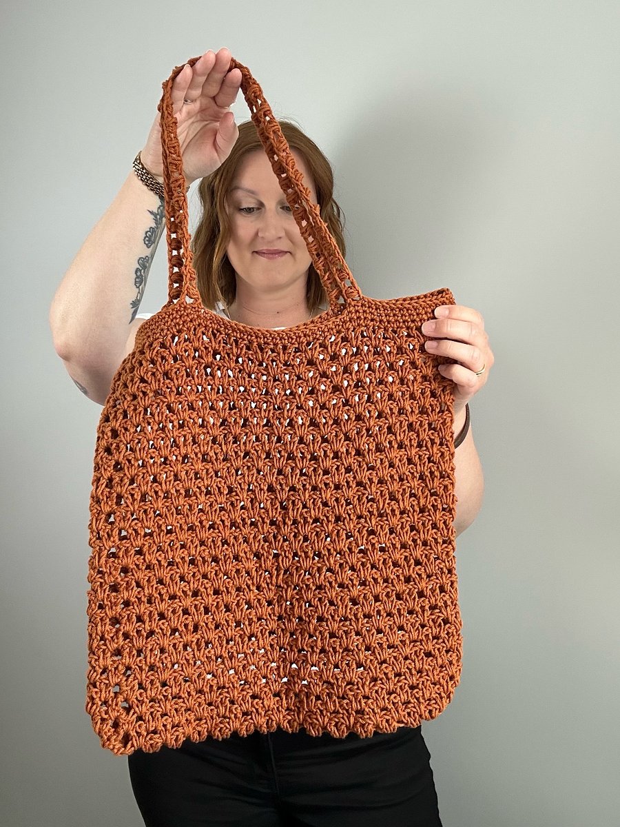 Lace Crochet Market Bag Pattern PDF Ebook - Mabel Market Bag - Eco Crochet Shopping Bag - Crochet Tote Bag product image (7)