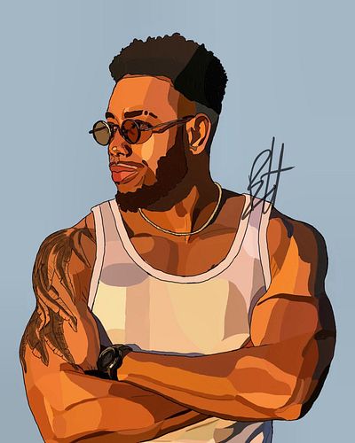 Thanks for the support @ilove_key2  Had a lot of fun drawing u bro.  #art #digitalart #portrait