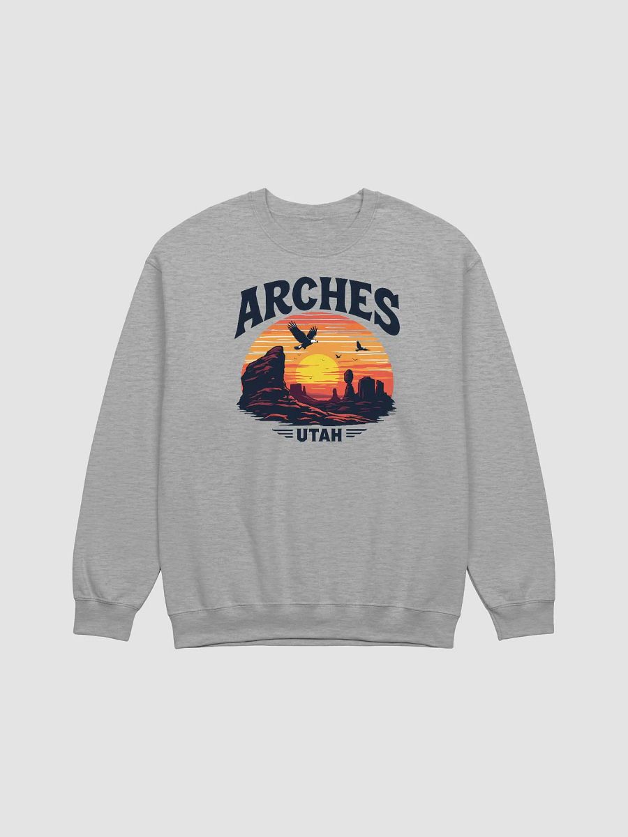 Arches Utah Sunset Silhouette Crewneck Sweatshirt product image (2)