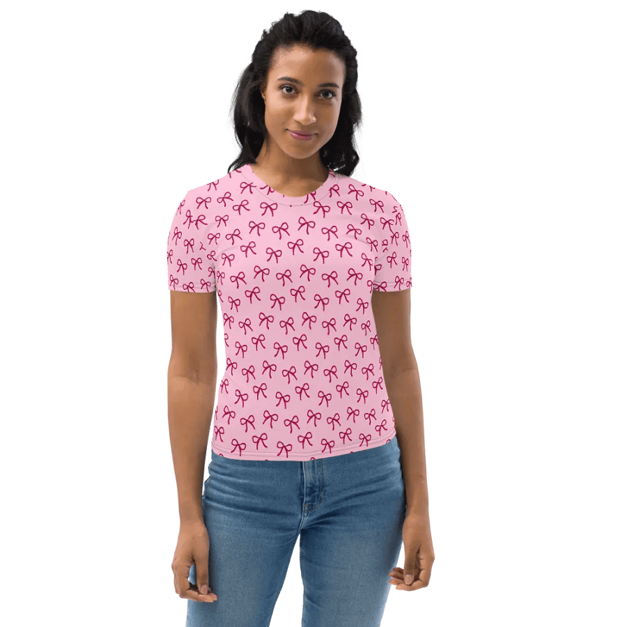 Dainty Burgundy Bows Women's T-Shirt product image (10)