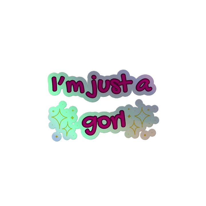 Just a gorl sticker product image (2)