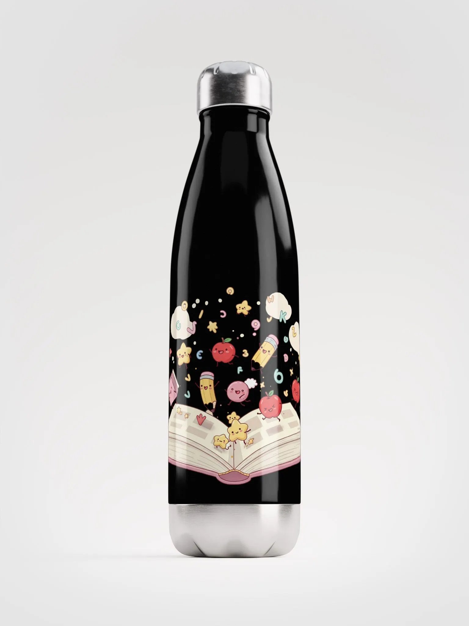 Whimsical Alphabet Adventure Stainless Steel Water Bottle product image (2)