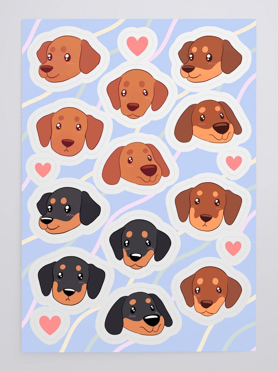 Cute Dachshund Pup Sticker Sheet product image (4)