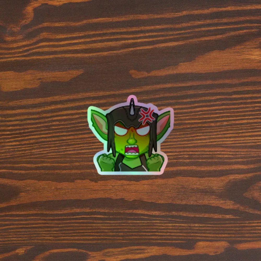 Angry Holographic Sticker product image (3)