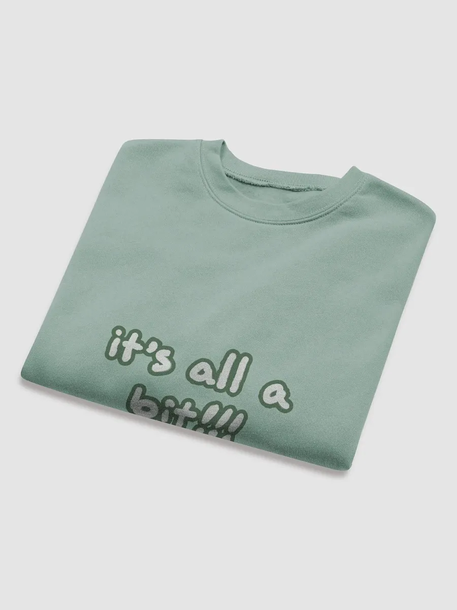 “It’s all a bit!!!” (sm. lined design, #527453) Women's Fleece Crop Sweatshirt product image (16)