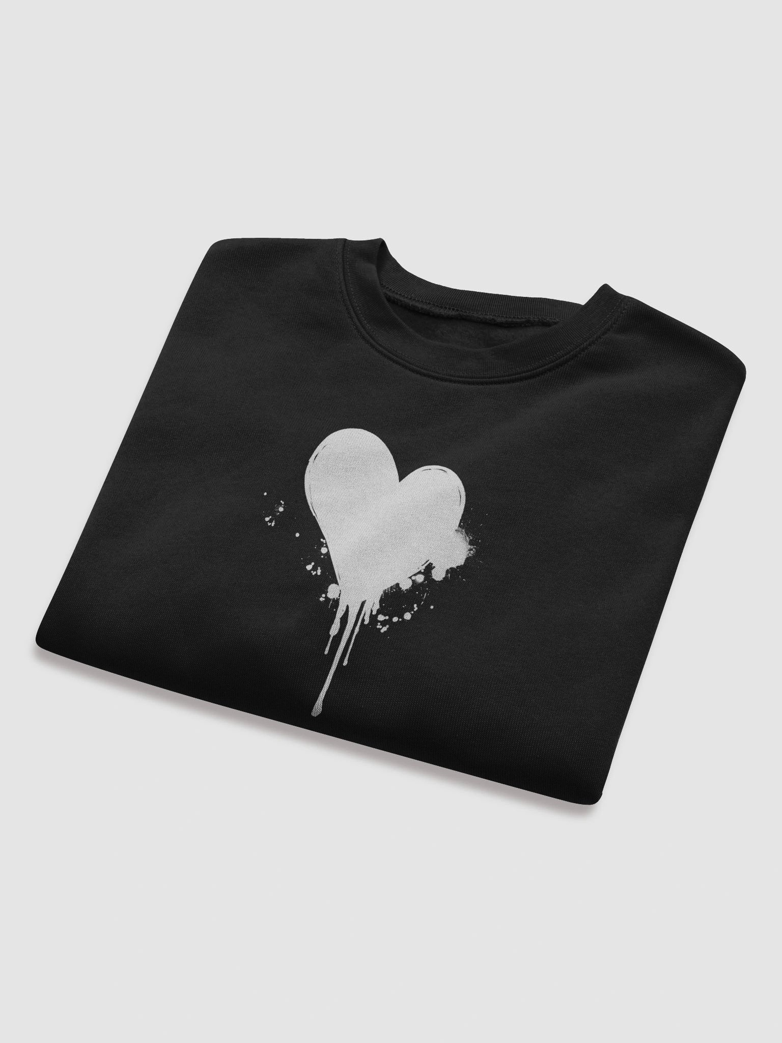 Bleeding Heart Cropped Sweatshirt - BLACK product image (7)