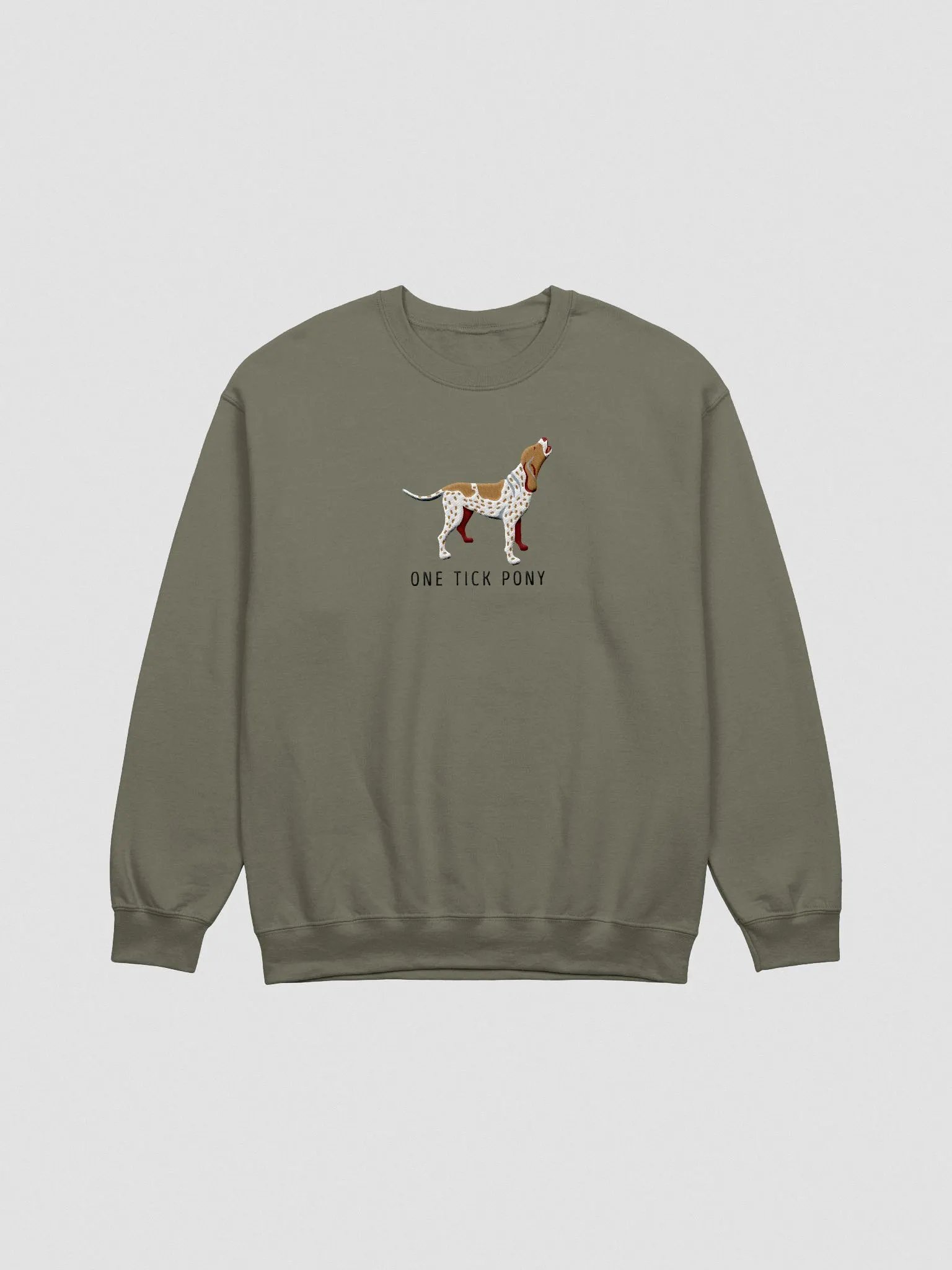 One Tick Pony Sweatshirt (Embroidered) of a Redtick Coonhound product image (4)