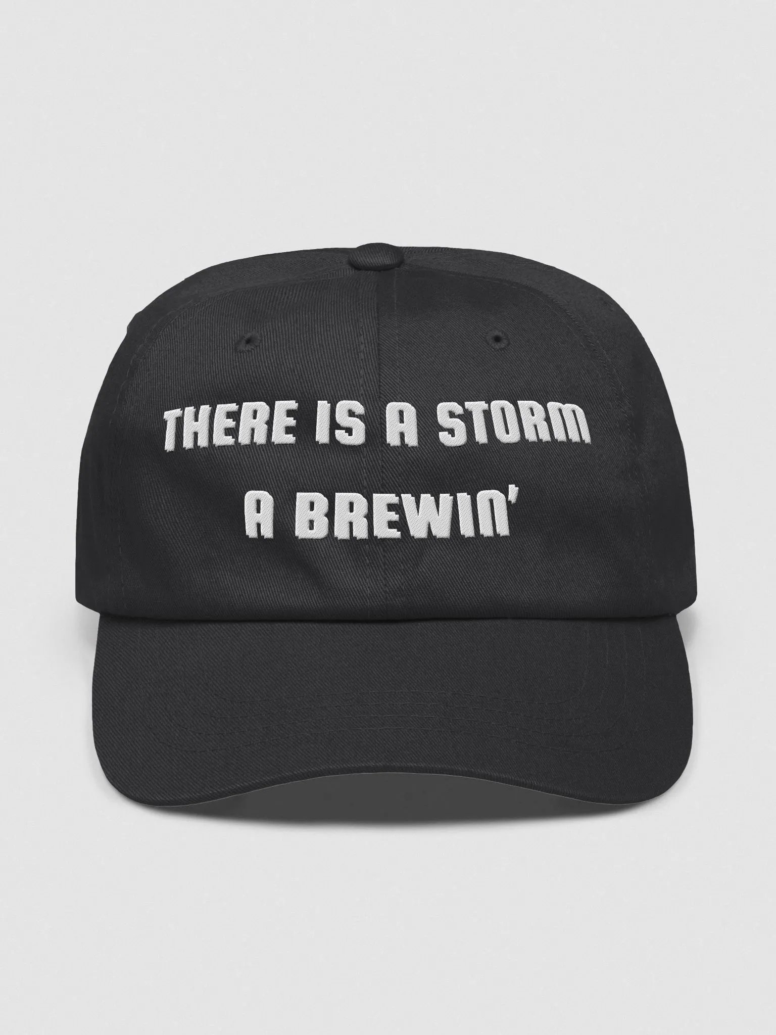 There is a storm a brewin' dad cap product image (5)