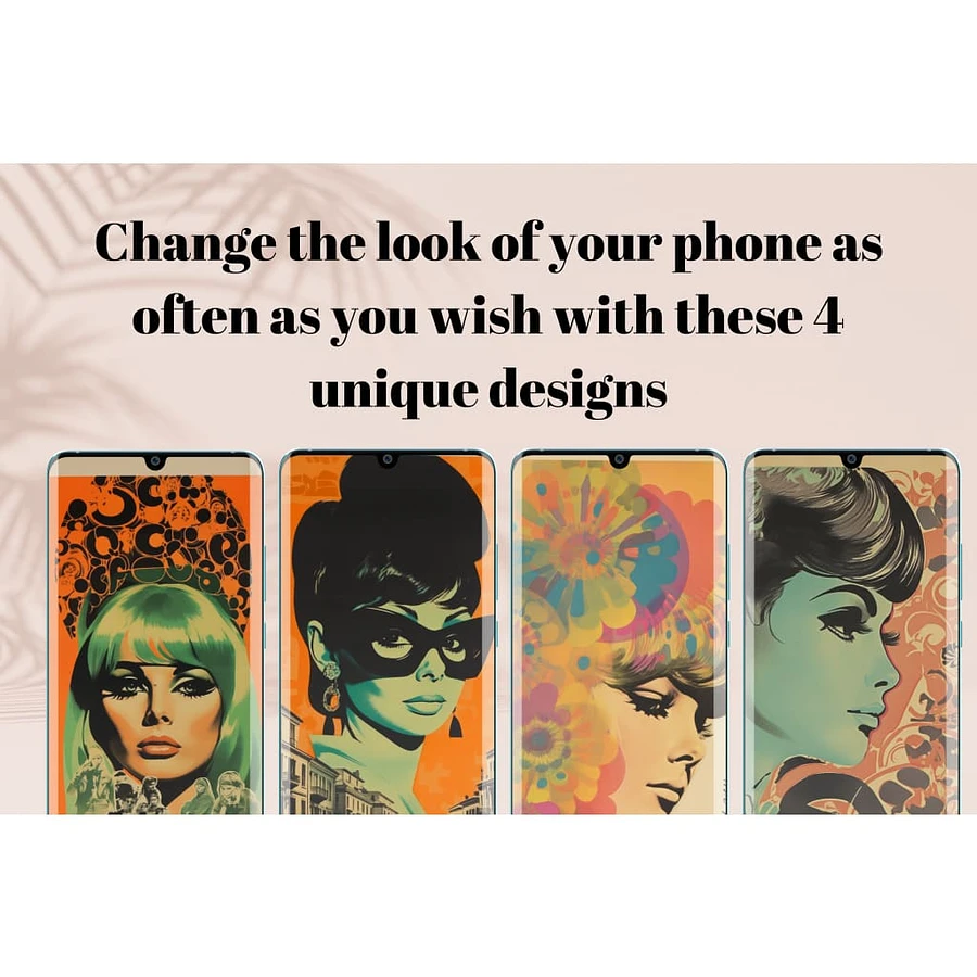 Retro Portraits Set of 4 Phone Wallpapers #528 product image (3)