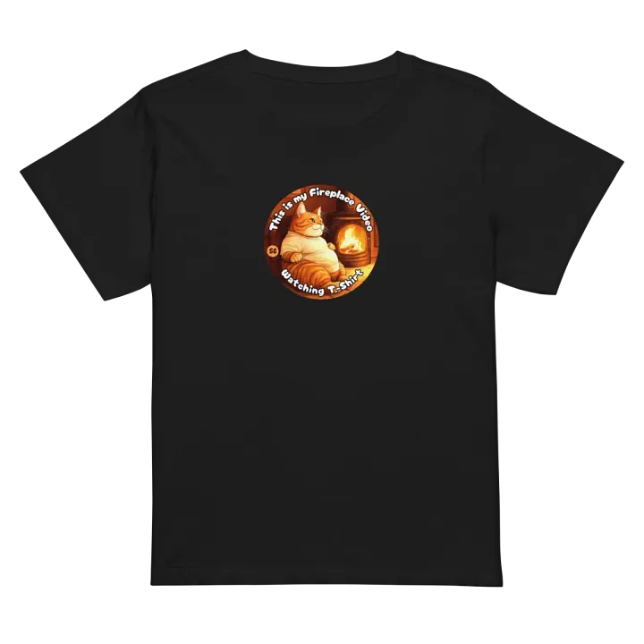 Cozy Cat - This is my Fireplace Video Watching T-Shirt | High Waisted Tee product image (1)