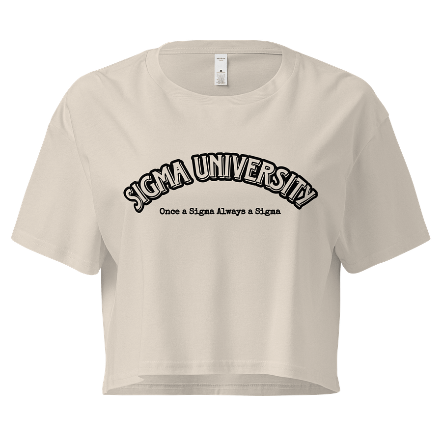 Sigma University Crop Top (Black Text) product image (5)