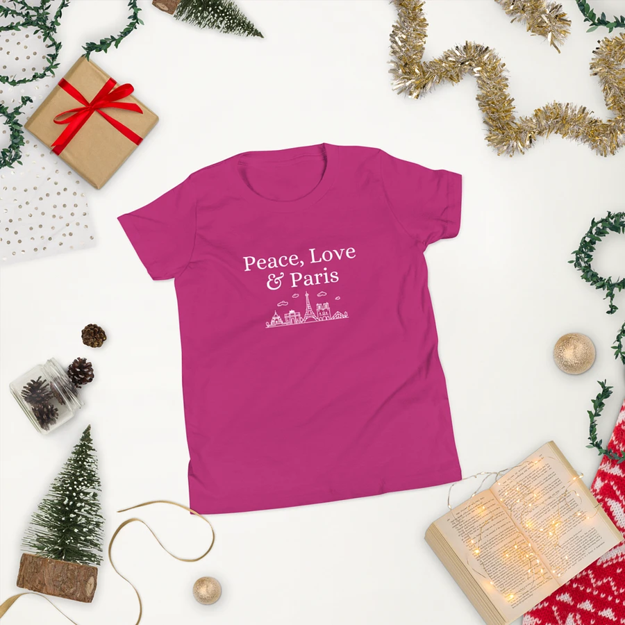 Peace, Love and Paris with Monuments Youth T-Shirt product image (106)