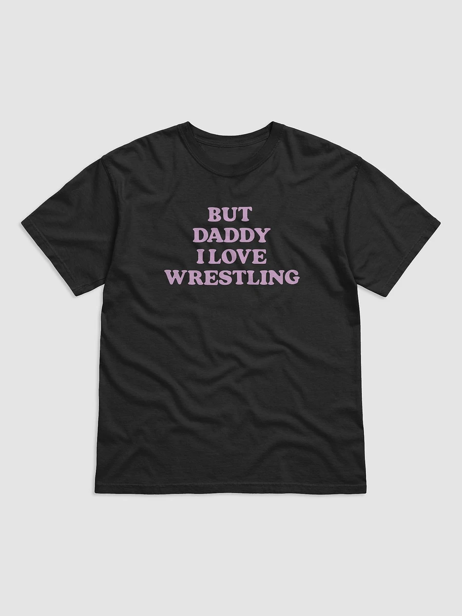 But Daddy, I Love Wrestling Short Sleeved T-Shirt (Pink Font) product image (1)