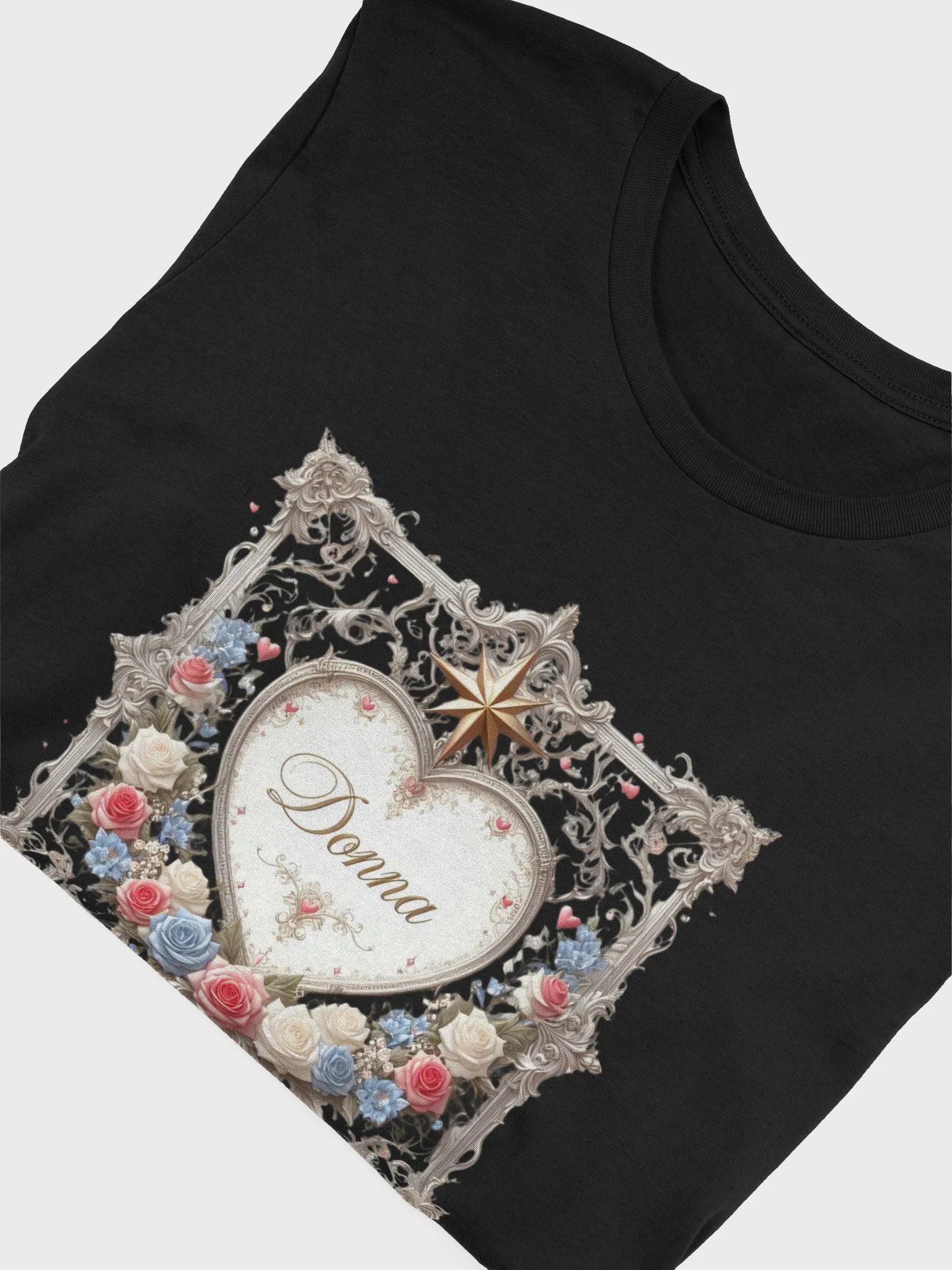 "Donna – Elegant Vintage Floral Heart Name Art" product image (36)
