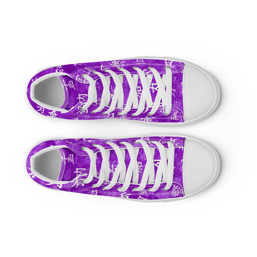 Purple Abstract Japanese Character High Tops product image (9)