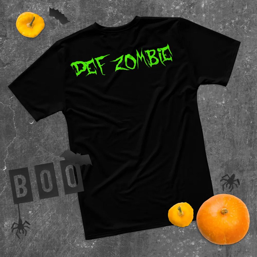 (Silky Feeling) Def-Zombie Skull Shirt - Large Print - Polyester product image (9)