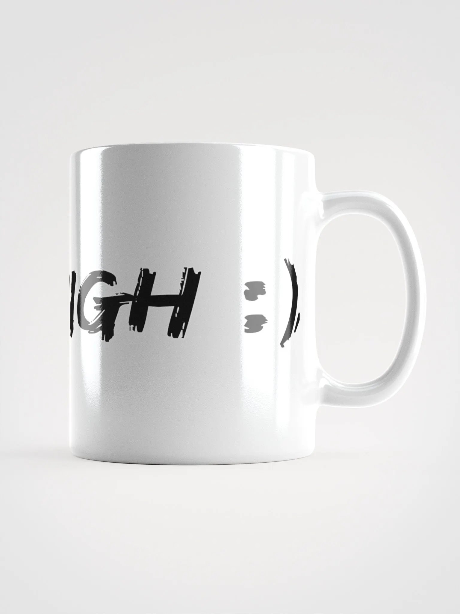White Glossy Stay High Mug (Black Text) product image (1)