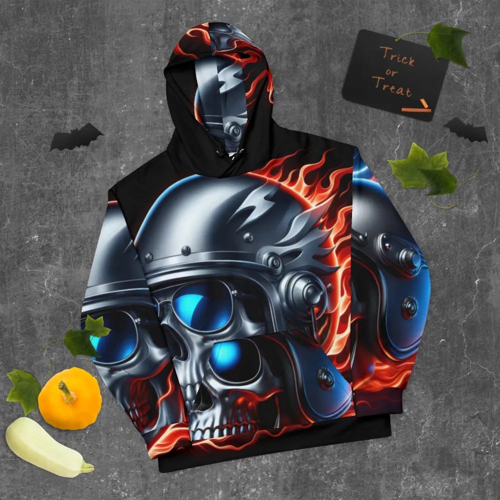 Flaming Skull - Unisex Skull Hoodie #48 product image (9)