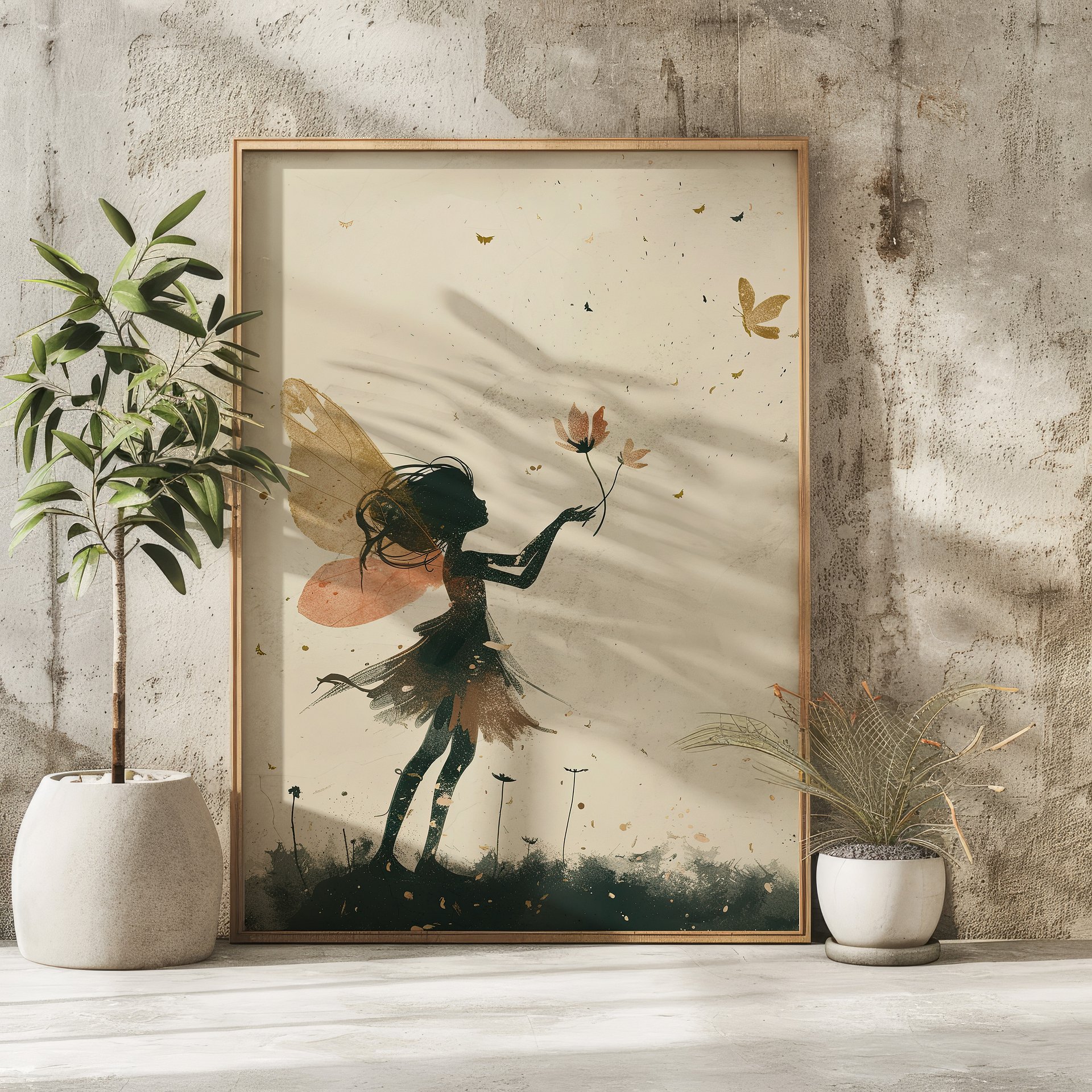 Watercolor Fairy Illustration Whimsical Nursery Art Print product image (7)