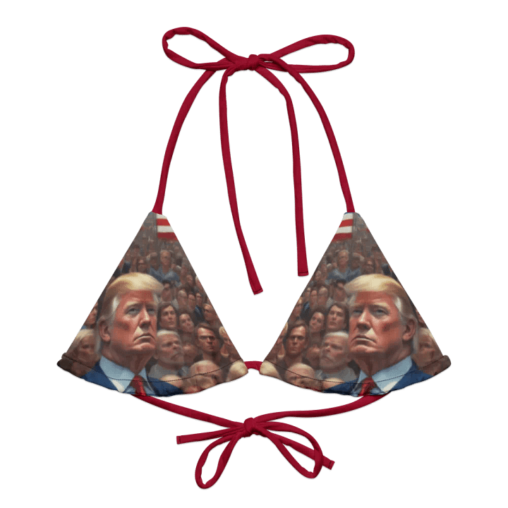 Patriotic Crowd All-Over Bikini Top product image (1)