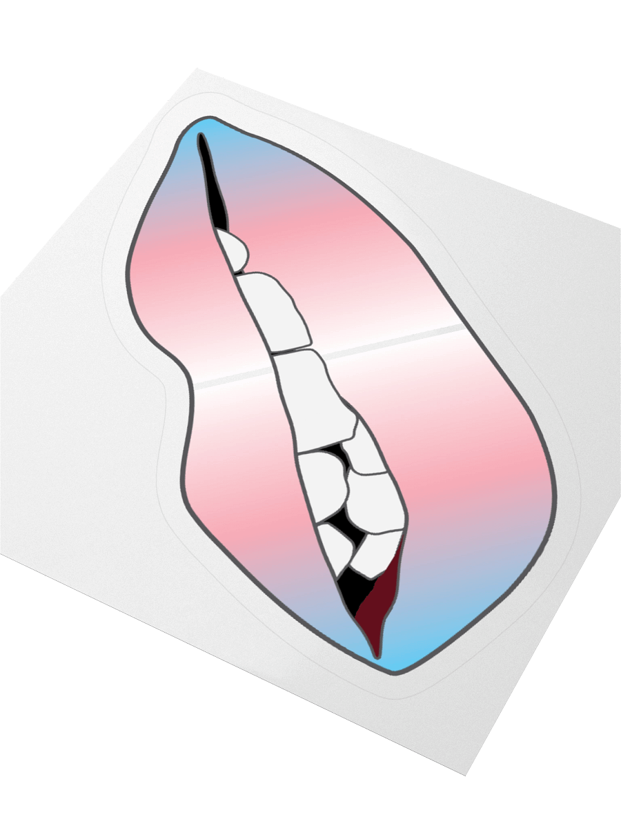 Trans Pride Gradient Biting Lips Sticker product image (7)